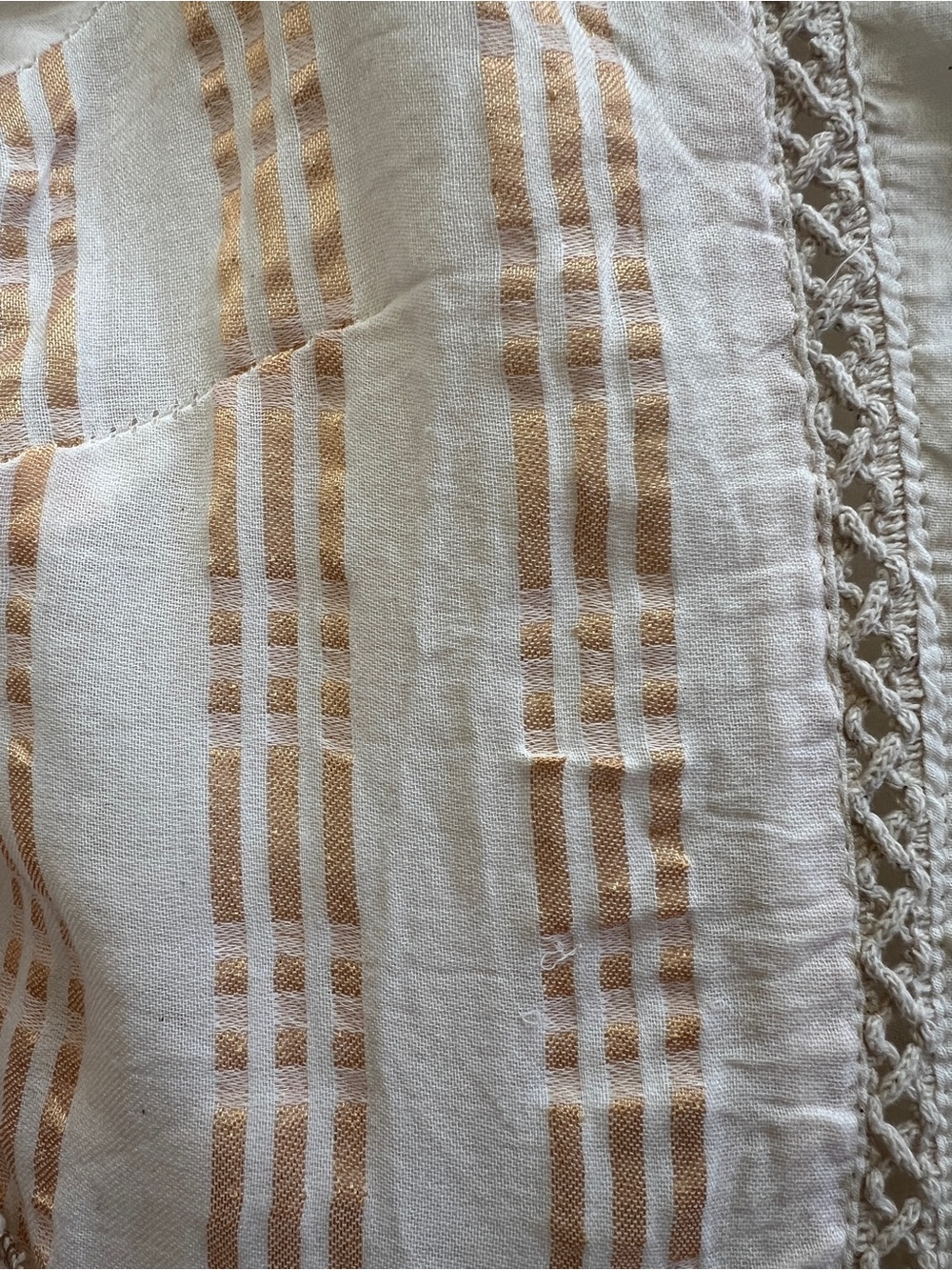 Me2Magic Anthropologie Ivory Boho Eyelet Crochet Tunic Dress M Unlined Festival - Picture 7 of 8